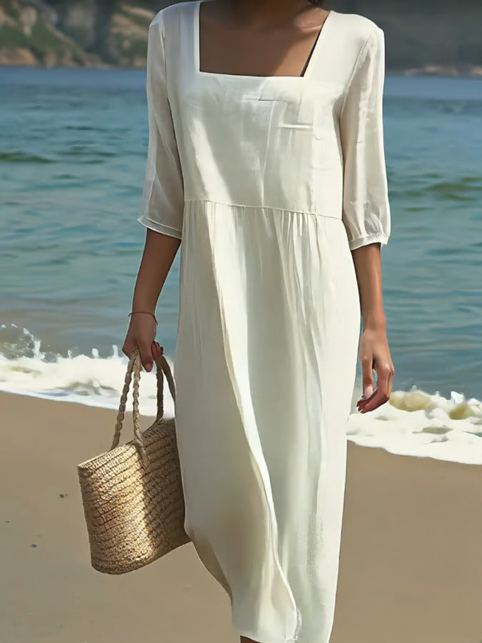 Vira – Dress with Square Neckline