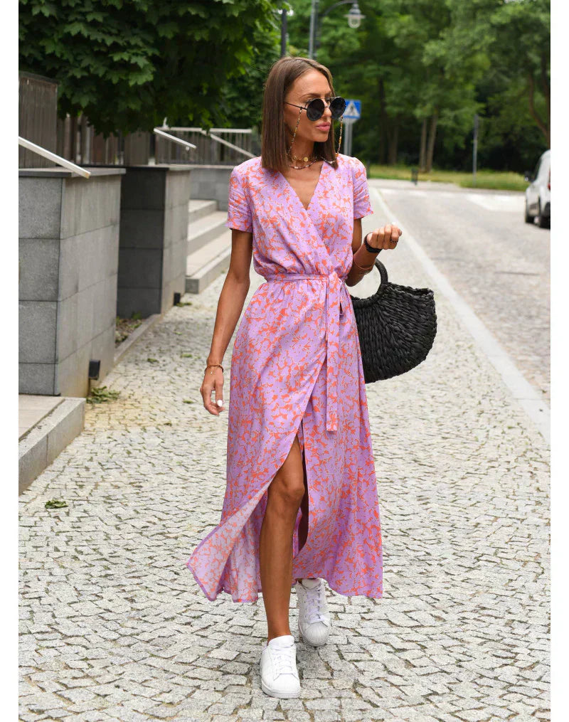 EVA | Elegant Dress with V-Neck and Tummy Coverage