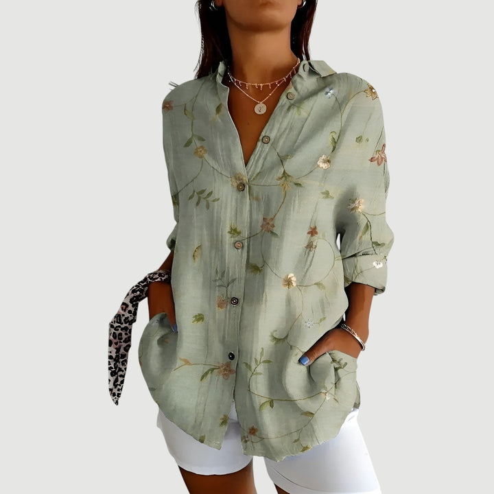 Amalie™ | Blouse with Colourful Design